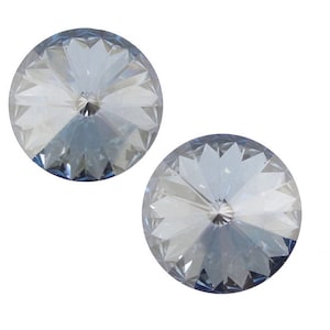 CRYSTAL BLUE SHADE 14mm Rivolis Swarovski Rivoli Stones Article 1122 14mm Swarovski Crystal Sparkly Light Blue Winter Wintry Icy Blue