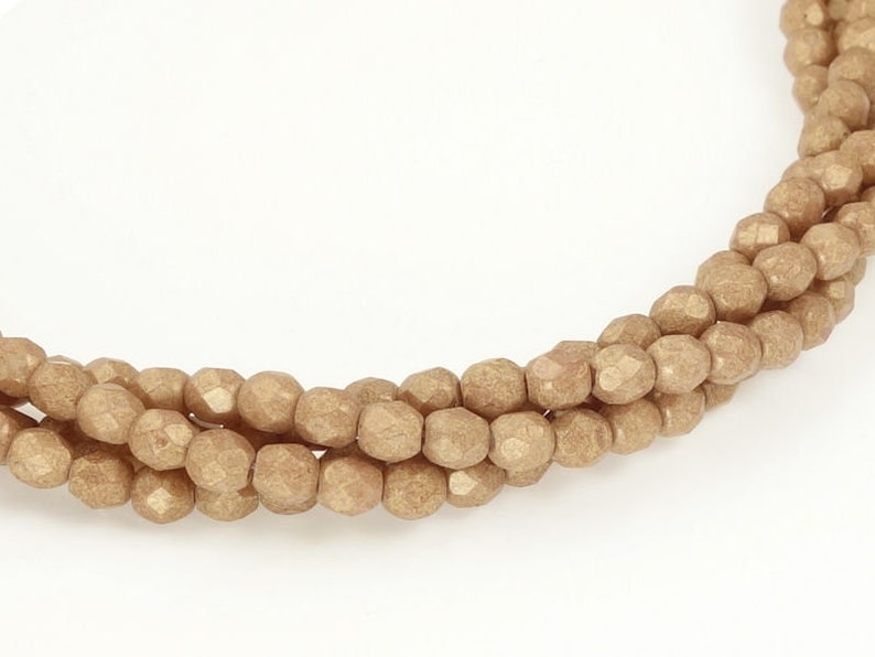 Dark Tan Autumn Fall Colors 50 4mm Firepolish Beads PACIFICA MACADAMIA 4mm Faceted Czech Glass Beads Opaque Medium Brown Beads