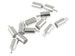 12 Silver Cord Ends 4mm End Caps for Kumihimo or Cord - Kumihimo Cord Ends Cord Cap Findings - Kumihimo Supplies Silver Plated (KH25) 