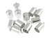 12 Silver End Caps 6mm Silver Plated Kumihimo Cord Caps Cord Ends Kumihimo Supplies - Silver Kumihimo Findings (KH28) 