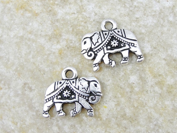 Charms delephant en argent Pendentifs delephant en argent 14mm x 12mm Antique TierraCast Gita Elephant BULK P899 Etsy France