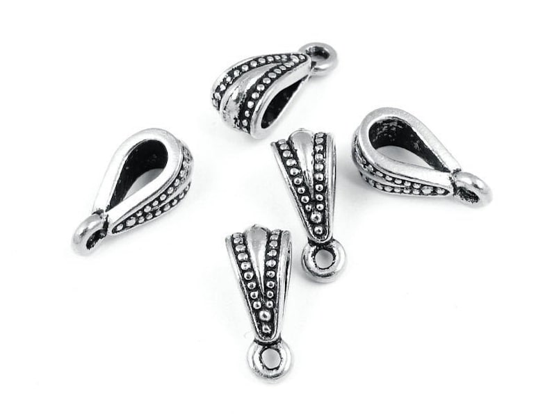 Necklace Bails Antique Silver Bail Findings TierraCast Etsy