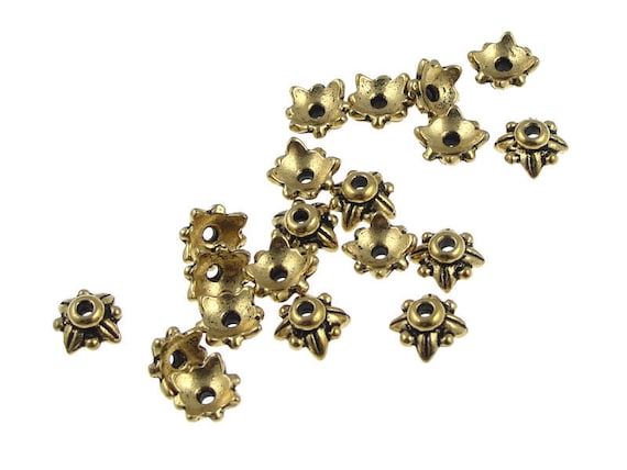 20 or More Gold Bead Caps Tierracast 5MM LEAF Antique Gold Beadcaps Tierra Cast Small Caps for 6mm Beads Jewelry Beads PC4 Etsy UK