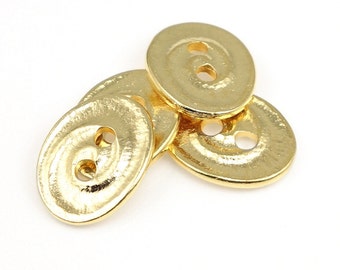 Bright Gold Button Findings for Leather Jewelry TierraCast SWIRL BUTTON Clasp Findings Metal Buttons Jewelry Making Craft Supplies (PF792)