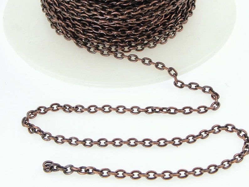Delicate Antique Copper Chain Tierracast 2mm X 3mm Fine Link Etsy