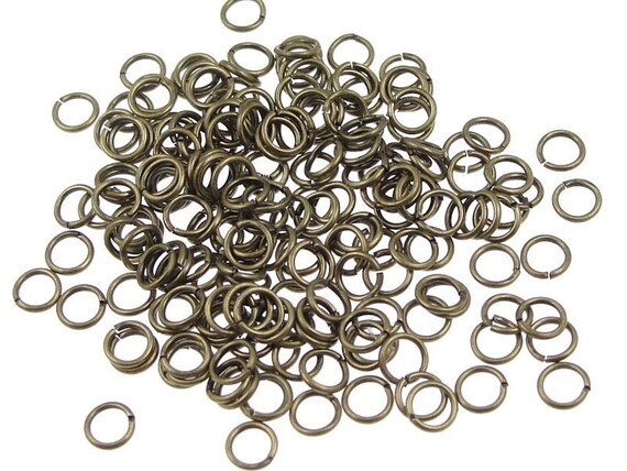 Antique brass jump rings deals