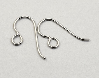 10 Grey Niobium Earring Wires - Charcoal Grey Ear Findings - Natural Grey Niobium Findings - French Hook Ear Wires Hypoallergenic (PH38)
