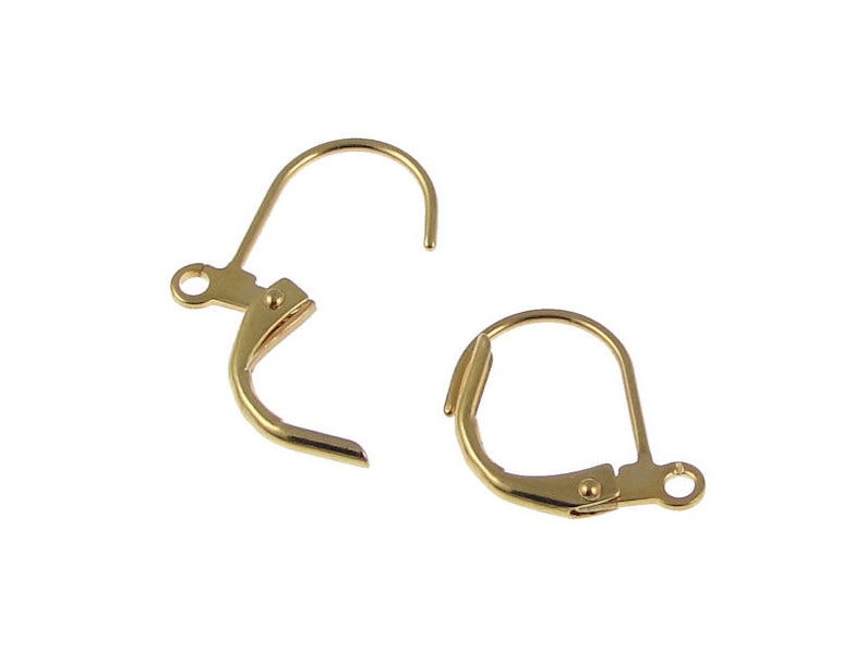 144 Gold Leverback Earring Findings Gold Plated Lever Back Etsy