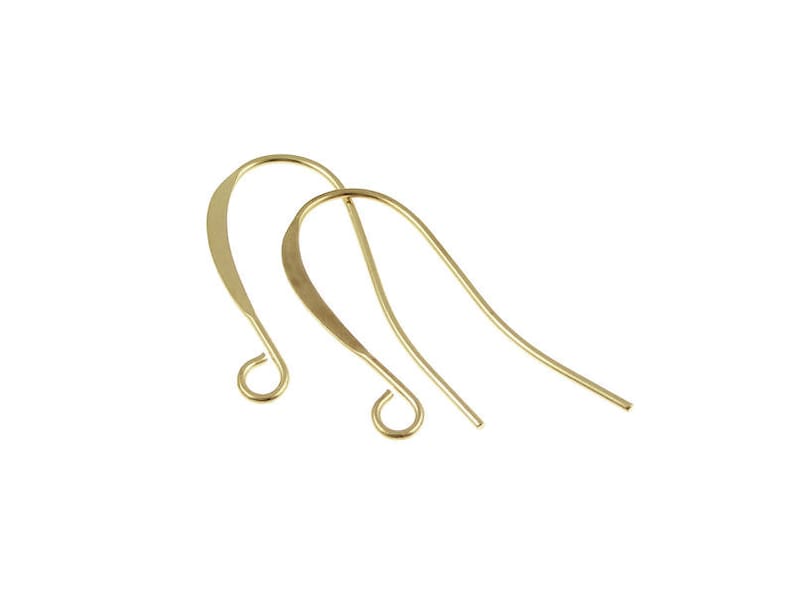 48 Gold Earring Findings Gold Plated Tall French Earring Etsy