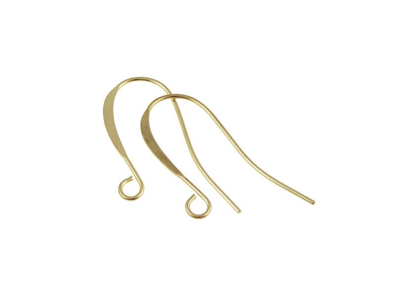 48 Gold Earring Findings Gold Plated Tall French Earring Etsy