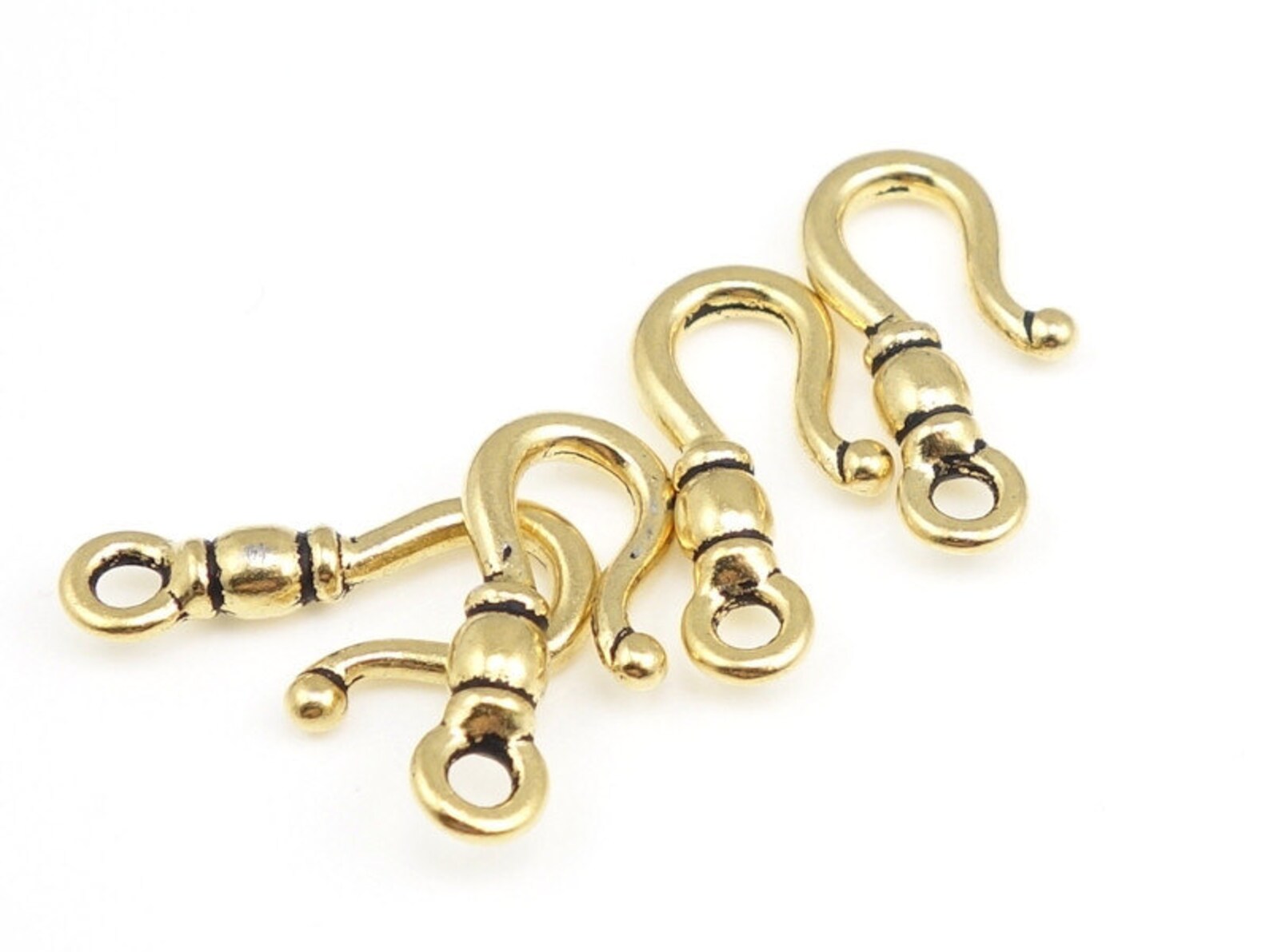 Antique Gold Hook Clasp Findings Tierracast Classic Hook Etsy