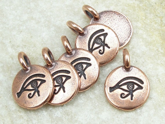 Eye of Horus Pendant Antique Copper Pendant Tierracast You