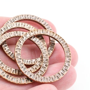 Large Antique Copper Rings TierraCast RADIANT RING Tierra Cast 1 1/4 Textured Metal Ring 32mm Diameter P634 image 3