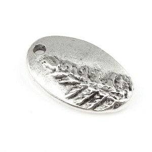 Redwood Tree Charm Silver Charms Antique Silver Pendant Nature Woodland Rustic Jewelry Charms for Jewelry Making 21mm x 13mm Single Sided image 2