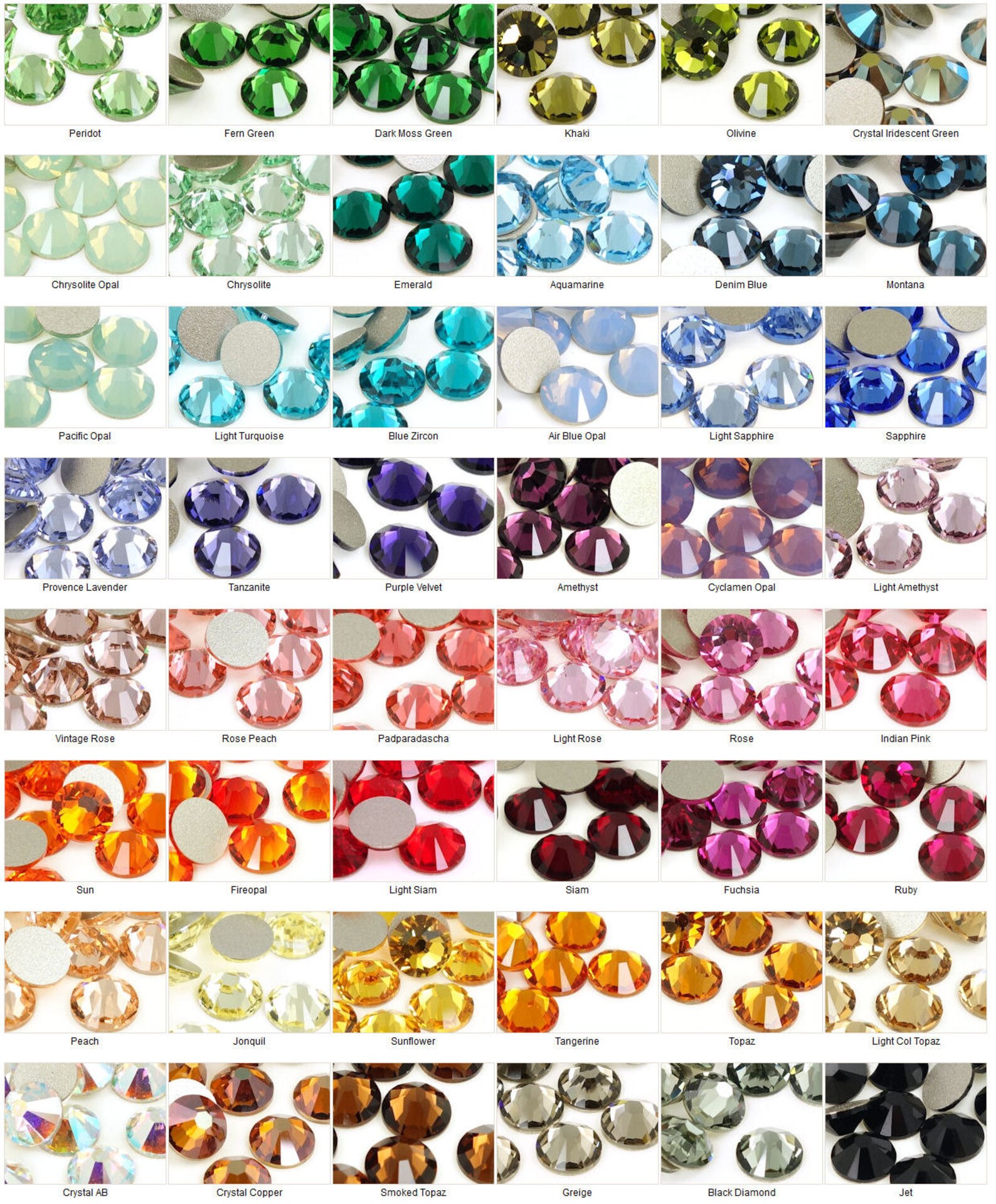 7mm Rhinestone Settings Flatback Bezel for Ss34 34ss Swarovski Roses ...