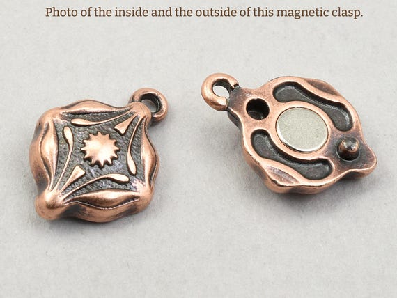 Vignette Magnetic Clasp by Tierracast - Antique Copper Clasp