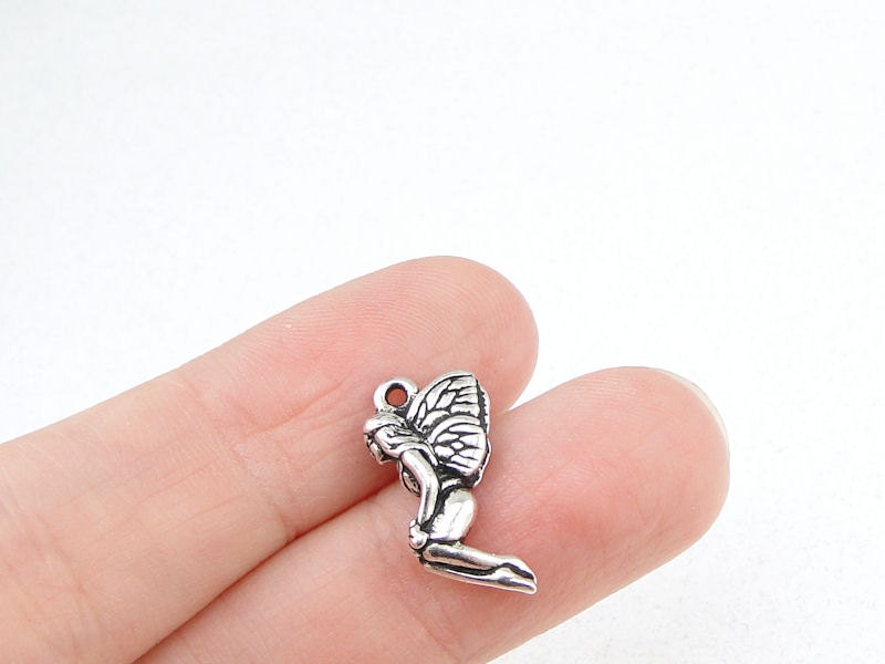 Leaf Fairy Charms Tierracast Antique Silver Charms 21mm X - Etsy