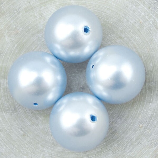 12mm LIGHT BLUE Swarovski Pearl Beads - Pastel Baby Blue Swarovski Crystal Pearls - 5810 12mm Pearls