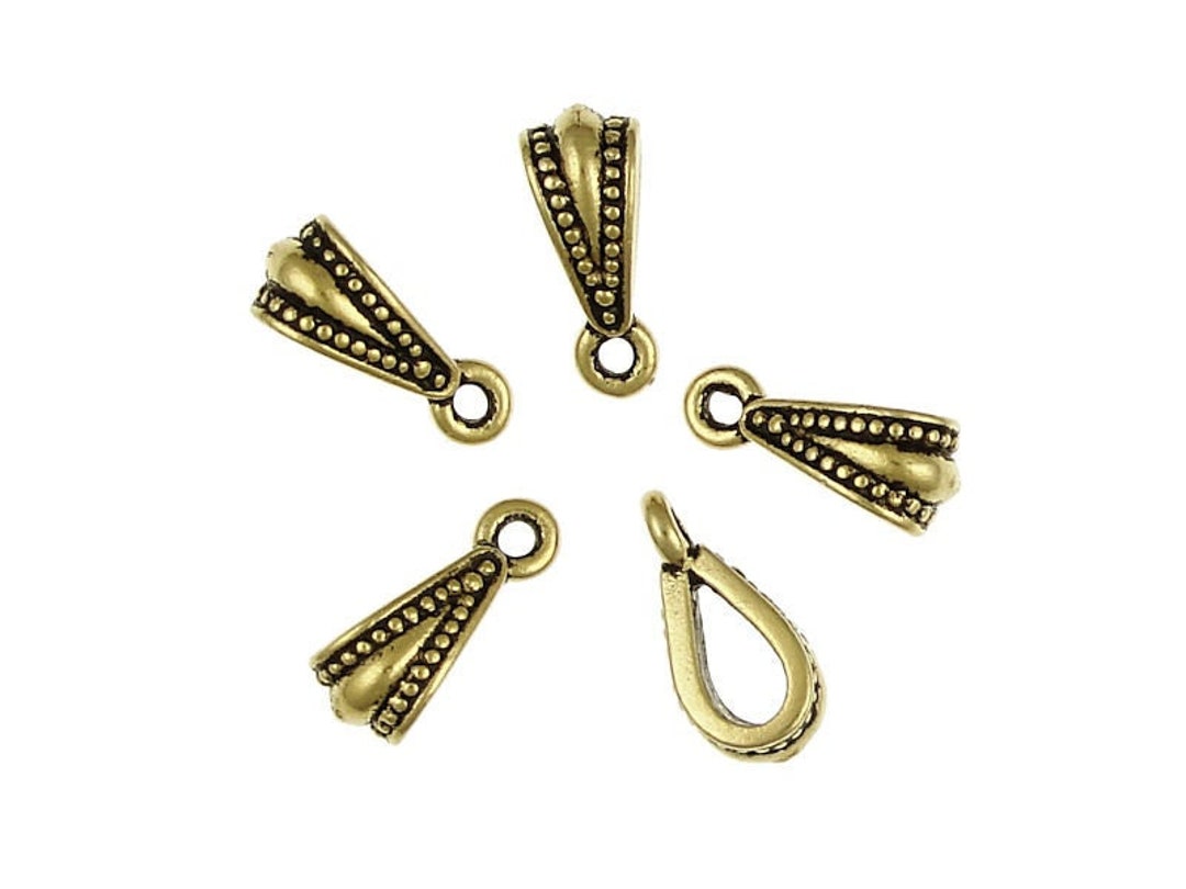 Gold Necklace Bails Tierracast ROYAL BAIL Antique Gold Etsy