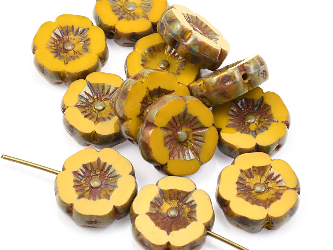 Luxurious Hibiscus Flower Scarf in Mustard main image 1