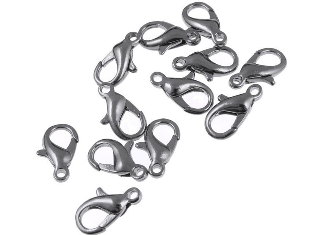 Fenggtonqii Gunmetal 2 Inner Diameter D Ring Large Shrimp Head Lobster Clasps Swivel Snap Hooks Pack Of 2