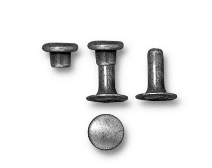 6mm Antique Pewter Dark Antique Silver Compression Rivets - Tube ...