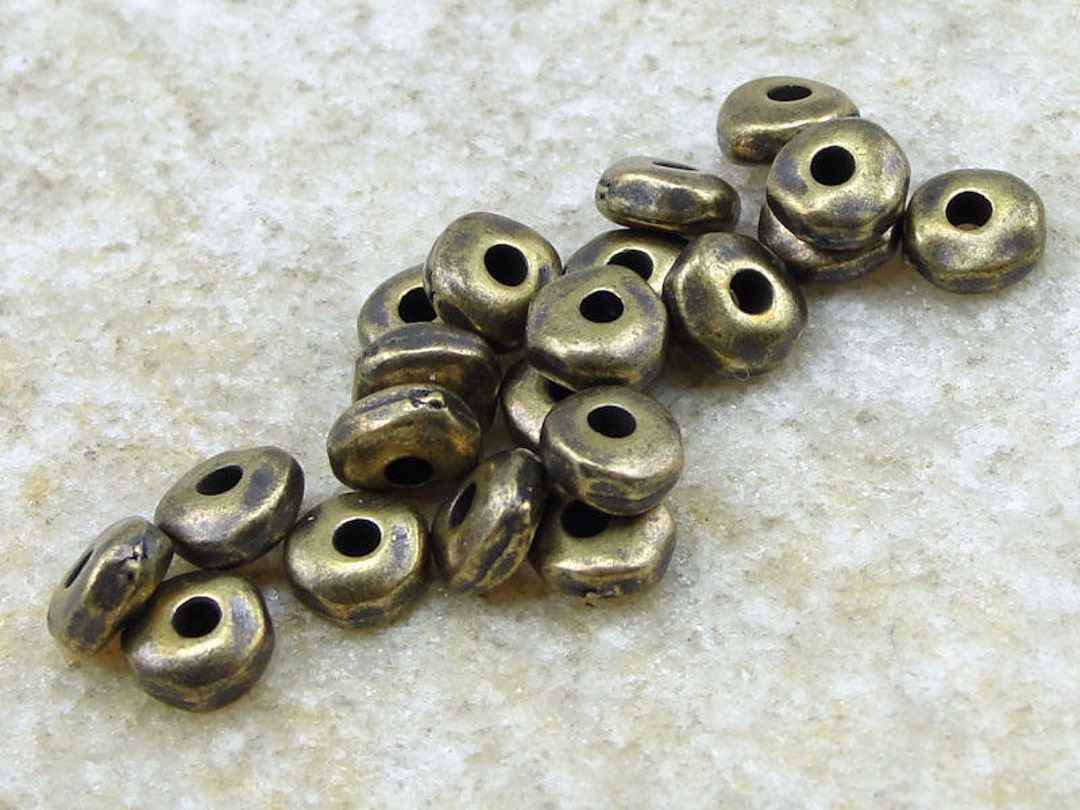 Hollow Old Style Brass Beads