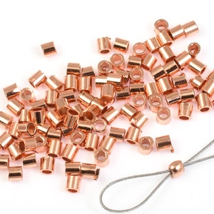 500 Pieces 2mm Magical Crimps by the Bead Smith Assorted Silver Gold Copper Gunmetal Crimp Tube Bead Findings FB17 image 4