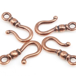 TierraCast CLASSIC HOOK Antique Copper Clasp Findings Hook Clasp Necklace Findings Bracelet Findings 19mm Basic Clasp Hook PF405 image 4