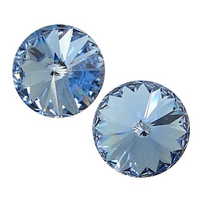 LIGHT SAPPHIRE 14mm Rivolis Swarovski Rivoli Stones Article 1122 14mm Swarovski Crystal Light Blue Ice Blue image 1