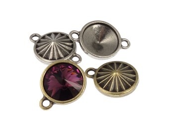 14 mm ライトコロラドトパーズ スワロフスキー リボリ - 14 mm リボリ