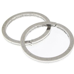 2 Silver Key Ring Large Antique Silver Split Ring Key Ring Findings Key Fob Keyfob Blank by Nunn Designs image 2