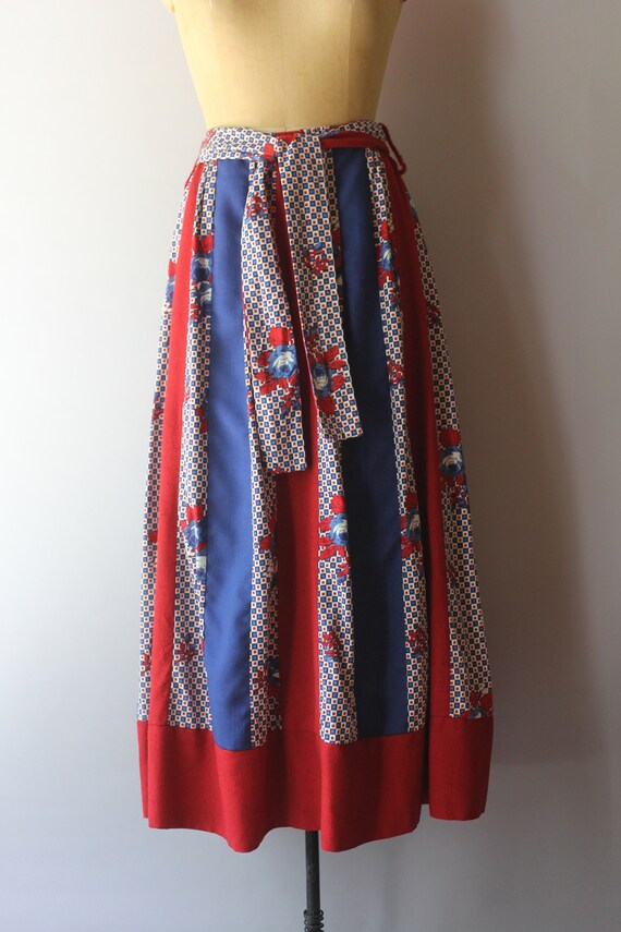 Vintage Chessa Davis Skirt / 1970s Patchwork Maxi… - image 2