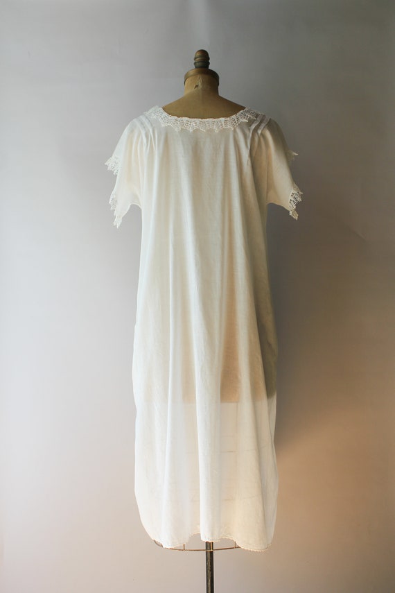 Antique Nightgown / Vintage 1910s 1920s Sheer Whi… - image 6