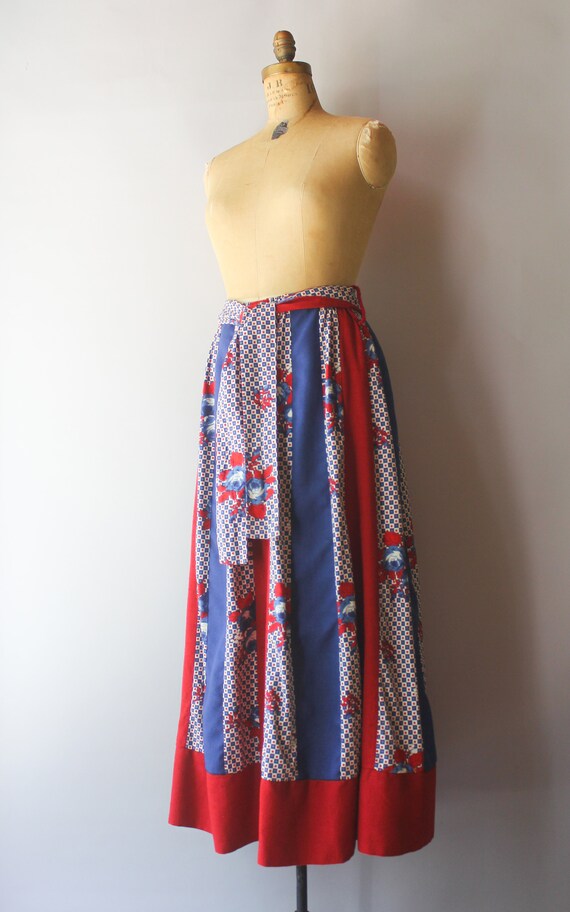 Vintage Chessa Davis Skirt / 1970s Patchwork Maxi… - image 4