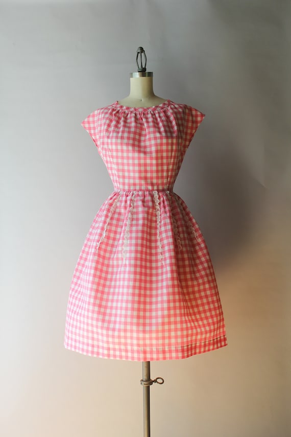 Vintage 1960s Dress Early 60s Pink White Lace Tri Gem the-five-tool-collector-early-60s-exhibit-orioles