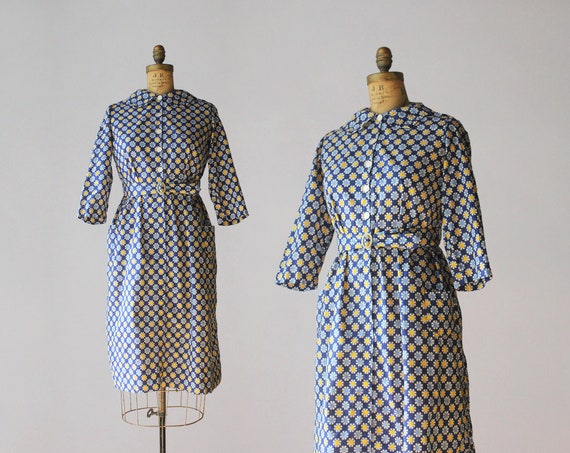 1930s Vintage Dress / 30s Printed Cotton House Cho