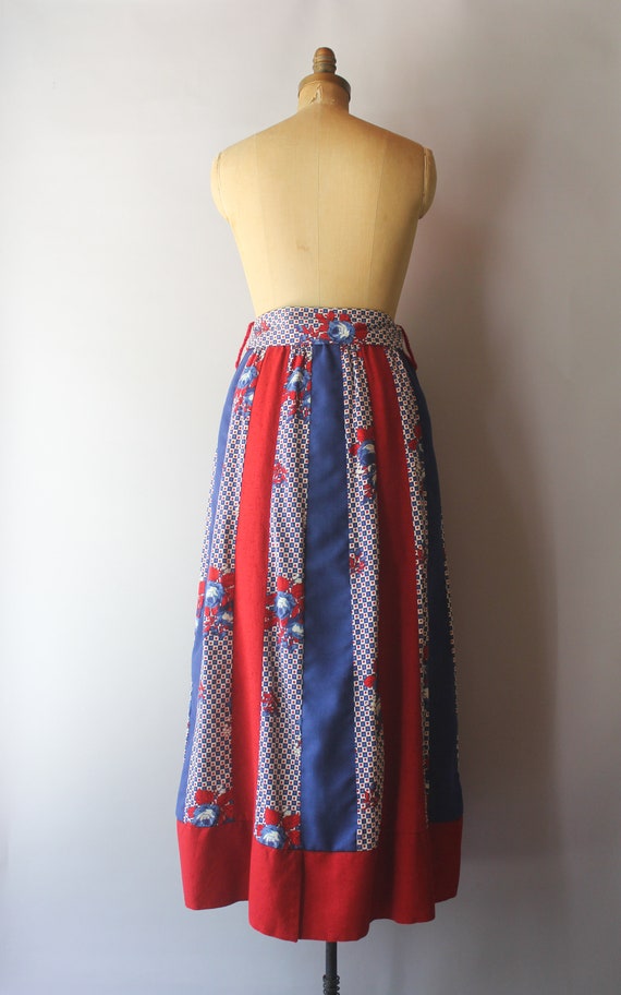 Vintage Chessa Davis Skirt / 1970s Patchwork Maxi… - image 5