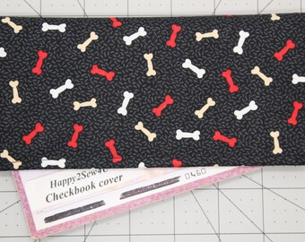 dog bones checkbook cover checkbook holder checkbook case