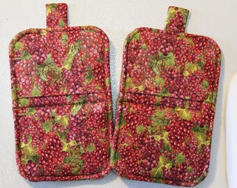 magnetic oven hand mitts kitchen microwave mitts  pair grapeful magnetic potholders