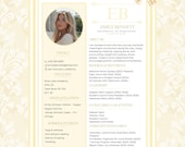 Sorority Resume Template with Photo | Rush Resume Template | Sorority Recruitment Resume | Recruitment Packet | Editable Canva Template |