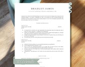 3 Page ATS Resume Template | Professional CV Template Word | Modern Resume with Cover Letter | Editable Resume Template | Job Winning Resume