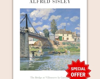 Sisley Impressionist River Landscape Print: French Country Wall Art (Digital Download)