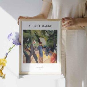 August Macke Promenade Print: Vintage Orphist Color Block Art (digital nedladdning)