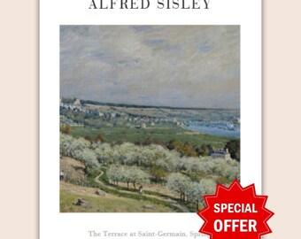 Alfred Sisley Print: French Impressionist Spring Landscape (Digital Download