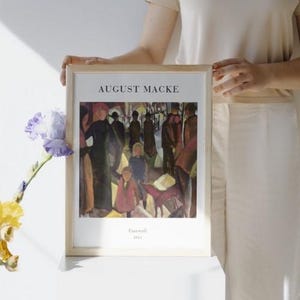Avskedstryck av August Macke: Vintage orfistisk expressionistisk affisch (digital nedladdning)