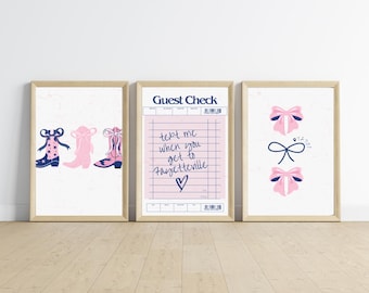 Bow Pack - Fayetville | Digital Download Prints | Cute College Posters  | Coquette Prints