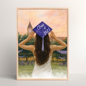 Graduation Keepsake Print | Class of 2025 Digital Watercolor Art