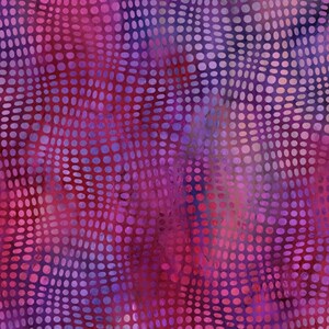 Puede incluir: Patrón abstracto sin costuras con un fondo ondulado y texturizado en tonos de rosa y morado. El patrón está formado por pequeños círculos superpuestos.