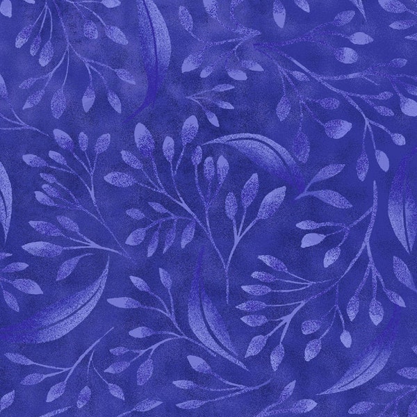 Alessia Leaves Purple P and B Textiles 108" Wide Back Fabric 32 inches LAST IN STOCK